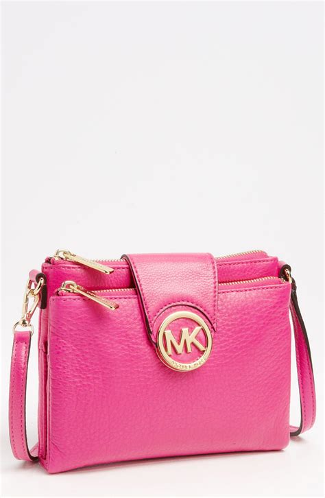 michael kors purse pink crossbody|Michael Kors pink studded purse.